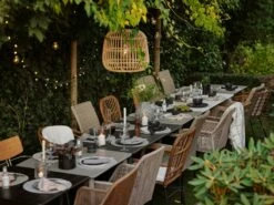 Brafab Anemon Esszimmerstuhl, Natur/Weiß -Gartenmöbel Geschäft brafab anemon dining chair with cushion 2