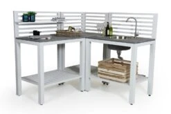 Brafab Bellac Outdoor-Küchenecke, Weiß -Gartenmöbel Geschäft brafab bellac outdoor kuchenecke 8