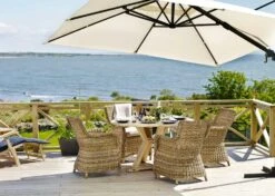 Brafab Circus Esstisch Teakholz, Ø130x73 Cm -Gartenmöbel Geschäft brafab circus 130 h 73 teak nature 2