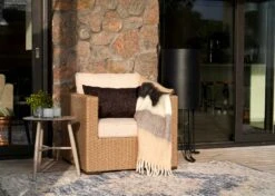 Brafab Funkia Sessel, Beige/Sand -Gartenmöbel Geschäft brafab funkia armchair beige with cushion 3