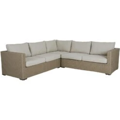 Brafab Funkia Ecksofa 5-Sitzer, Beige/Sand
