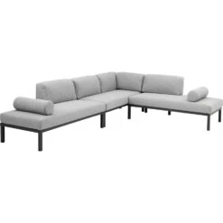 Brafab Gonessa-Sitzgruppe , Anthrazit / Grau -Gartenmöbel Geschäft brafab gonessa sitzgruppe anthrazit grau 2