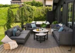 Brafab Itonda Kaffeetisch Schwarz/Sand, Ø100x50 Cm -Gartenmöbel Geschäft brafab itonda 60 h40 black grey 2