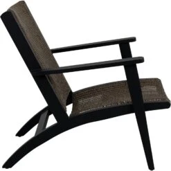 Brafab Kira Loungesessel, Schwarz / Rustikal Künstliches Rattan -Gartenmöbel Geschäft brafab kira armchair black rustic 2