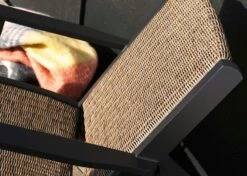 Brafab Kira Loungesessel, Schwarz / Rustikal Künstliches Rattan -Gartenmöbel Geschäft brafab kira armchair black rustic 3