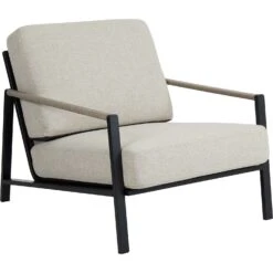 Brafab Lyra Sessel, Schwarz/Sand -Gartenmöbel Geschäft brafab lyra armchair black with cushion 6
