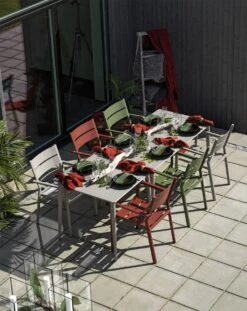 Brafab Delia Nimes Dining Set, Khaki -Gartenmöbel Geschäft brafab nimes gartentisch 200x97 h73 4