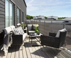 Brafab Talance Coffee Table 80x80cm H45, Black / Dark Grey -Gartenmöbel Geschäft brafab talance coffee table 80x80cm h45 dark grey 4