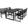 Brafab Vevi Dining Set, Aluminum / Black
