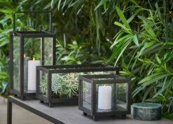 Lighthouse Lanterne Large, Grau -Gartenmöbel Geschäft cane line lighthouse lanterne grau 4 1