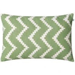 Ikat Sema Kissen 40x60 Cm Im Freien Nutzbar, Sage / Off-white
