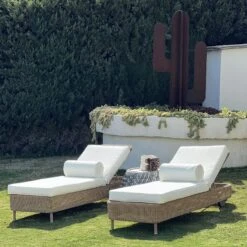 Plain Sonnenbankkissen 60x186 Cm, Weiß -Gartenmöbel Geschäft diyti plain sunbed cushion 60x186 cm 4