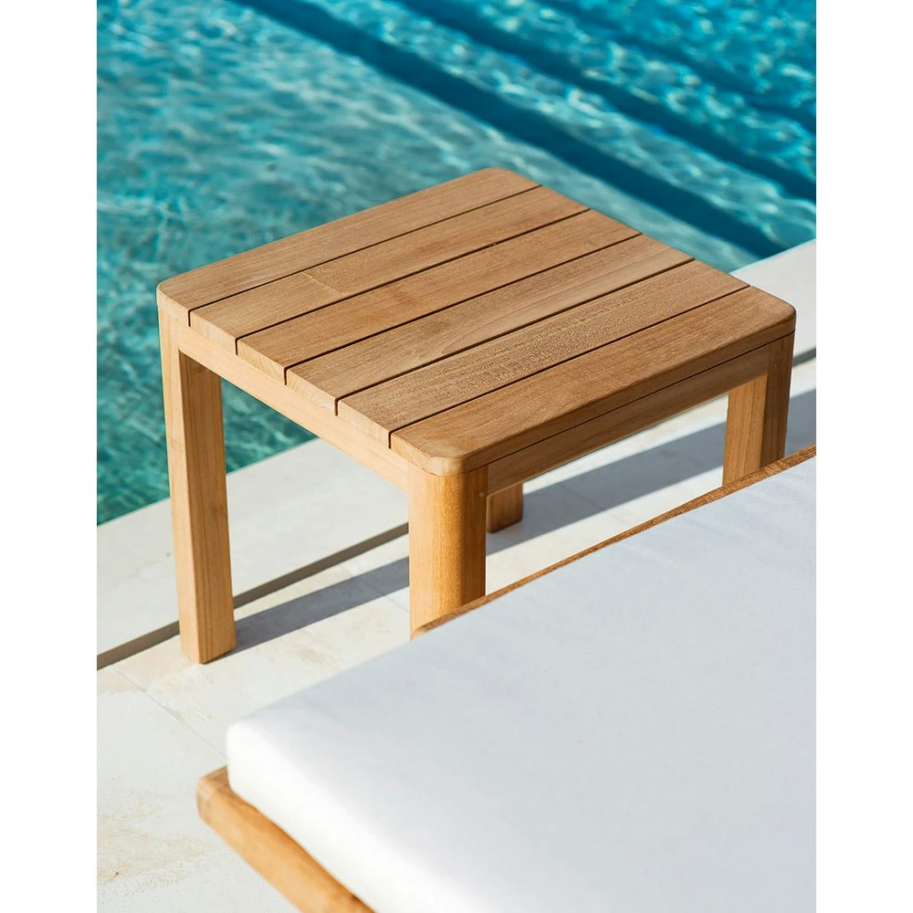 Clay Beistelltisch Quadratisch 45x45 Cm, Teakholz 3 Clay Beistelltisch Quadratisch 45x45 Cm, Teakholz – Bild 3