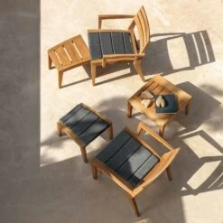 Ribot Fußstütze Teakholz -Gartenmöbel Geschäft ethimo ribot fustutze teakholz 1