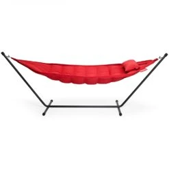 Fatboy Headdemock Superb Hängematte + Kissen, Rot/Schwarz -Gartenmöbel Geschäft fatboy fatboy headdemock superb red pillow rack black 1