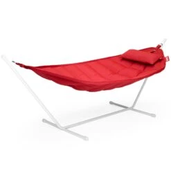 Fatboy Headdemock Superb Hängematte + Kissen, Rot/Hellgrau