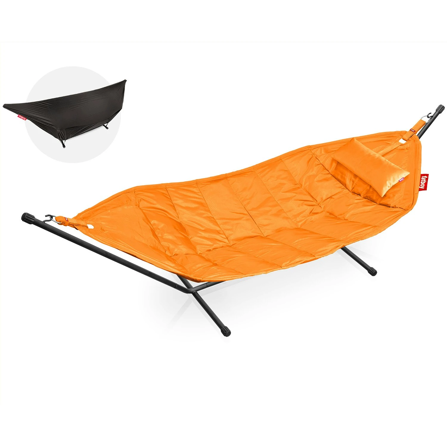 Fatboy Headdemock Deluxe Hammock + Pillow, Orange Bitters/Black 1 Fatboy Headdemock Deluxe Hammock + Pillow, Orange Bitters/Black