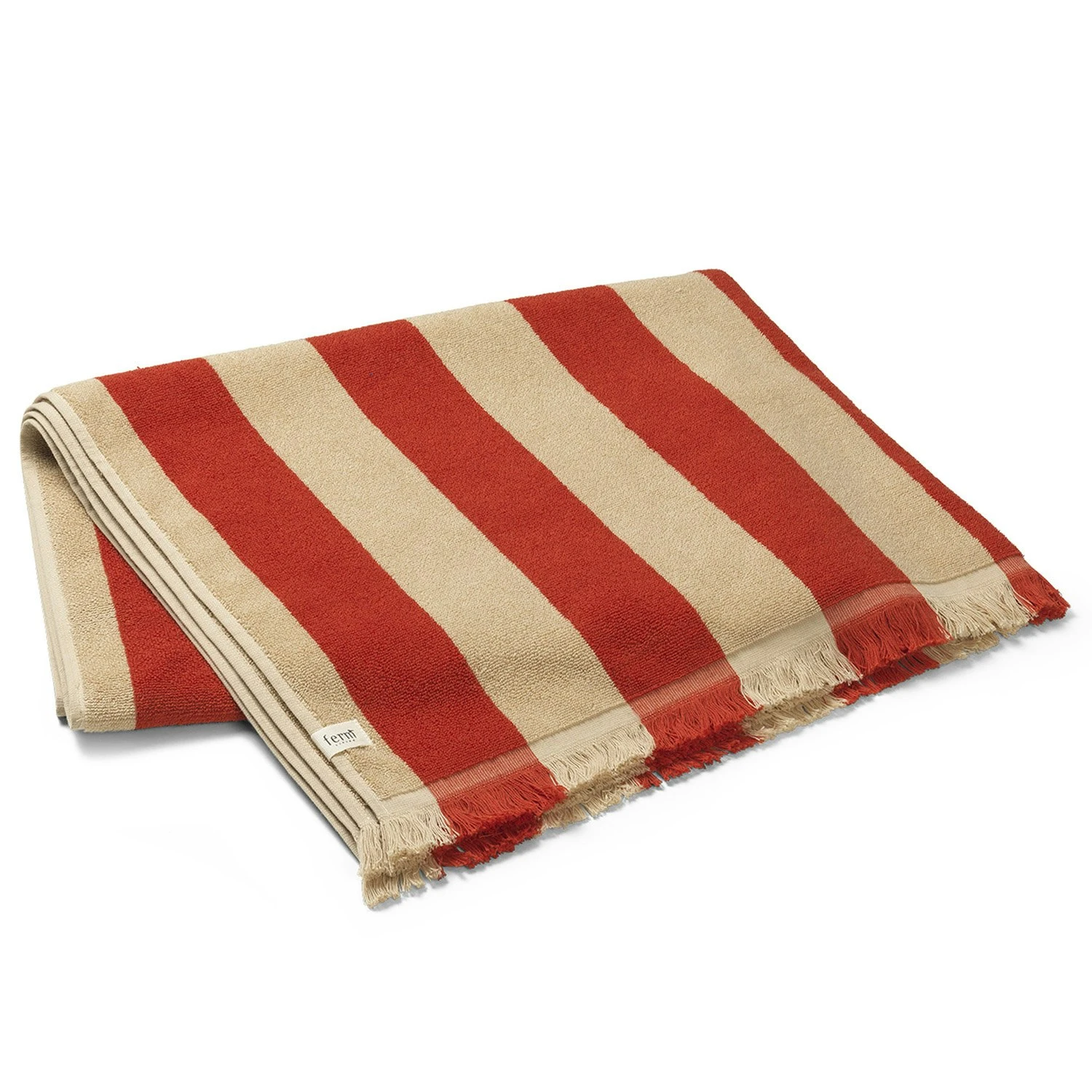 Ferm LIVING Alee Strandtuch, Rot / Light Camel 2 Ferm LIVING Alee Strandtuch, Rot / Light Camel – Bild 2