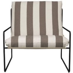Ferm LIVING Desert Stripe Sessel Schwarz/Chocolate