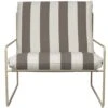 Ferm LIVING Desert Stripe Sessel Cashmere/Chocolate