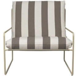 Ferm LIVING Desert Stripe Sessel Cashmere/Chocolate