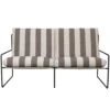 Ferm LIVING Desert Stripe Sofa Schwarz/Chocolate, 2-Sitzer
