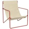 Ferm LIVING Desert Lounge Stuhl, Poppy Red / Cloud