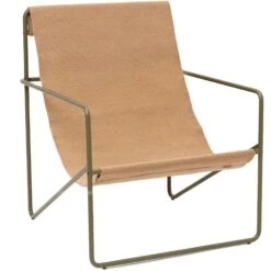 Ferm LIVING Desert Lounge Stuhl, Olive / Sandfarben