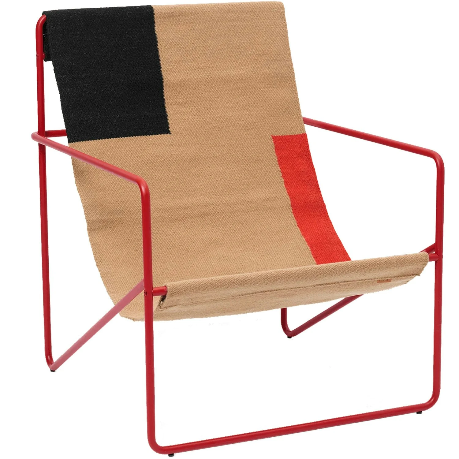 Ferm LIVING Desert Lounge Stuhl, Poppy Red / Block 1 Ferm LIVING Desert Lounge Stuhl, Poppy Red / Block