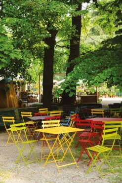 Bistro Tisch, 57x57 Cm/ Frosted Lemon -Gartenmöbel Geschäft fermob bistro tisch 57x57 cm 3 5