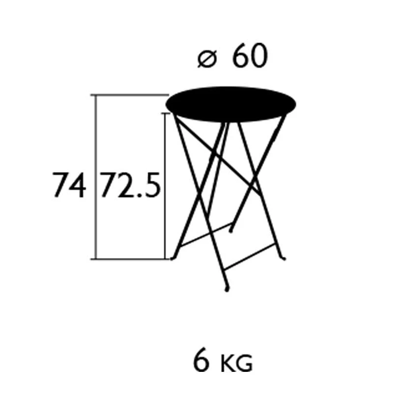 Bistro Tisch, Ø60 Cm/ Cotton White 2 Bistro Tisch, Ø60 Cm/ Cotton White – Bild 2