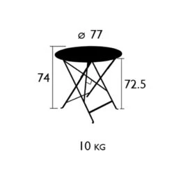 Floréal Tisch, Ø77 Cm/ Nutmeg -Gartenmöbel Geschäft fermob floreal tisch 77 cm 1 1