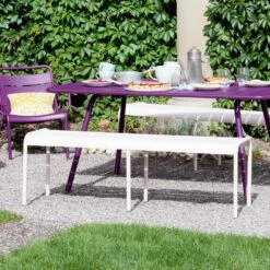 Luxembourg Bank 145, Cotton White -Gartenmöbel Geschäft fermob luxembourg bench 145 anthracite 1