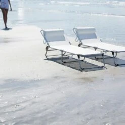 FIAM Amigo Sonnenliege, Weiß -Gartenmöbel Geschäft fiam nackenrolle amigo samaba 7