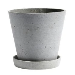 Hay Flowerpot Topf Mit Unterteller Grau, Ø17.5 Cm L