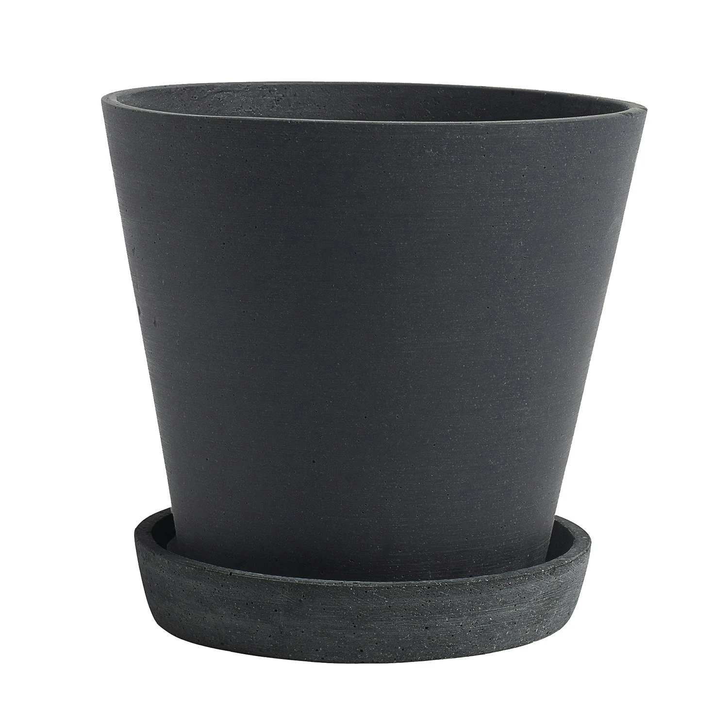 Hay Flowerpot Topf Mit Unterteller Schwarz, Ø17.5 Cm L 1 Hay Flowerpot Topf Mit Unterteller Schwarz, Ø17.5 Cm L