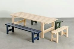 Hay Weekday Bank 32x190 Cm, Steel Blue -Gartenmöbel Geschäft hay weekday bench l111 water based pinewood 69
