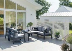 Stoltö Sessel, Orkangrau/Grau -Gartenmöbel Geschäft hillerstorp stolto fatolj orkangra inkluderad dyna 2