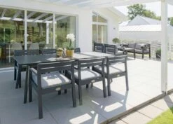 Stoltö Tischgarnitur 6 Sitzplätze, Orkangrau -Gartenmöbel Geschäft hillerstorp stolto matgrupp orkangra inkdynor 2