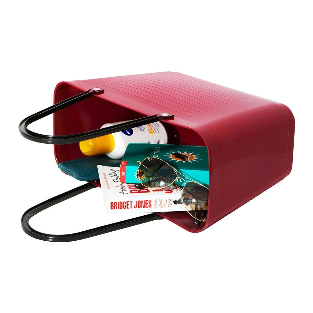 Hinza Tasche Klein Green Plastic, Bordeaux 2 Hinza Tasche Klein Green Plastic, Bordeaux – Bild 2