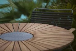 Circle Dining Table 110 Cm, Bamboo/Black -Gartenmöbel Geschäft houe circle dining table 110 cm bamboo black 3
