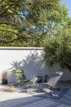 Lafuma Maxi Transat+ BeComfort® Liegestuhl, Olive -Gartenmöbel Geschäft lafuma deckchair bleu encre titane 9