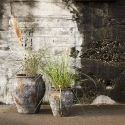 Muubs Hanja Topf Weathered Rusty, 35 Cm -Gartenmöbel Geschäft muubs hanja topf weathered rusty 1