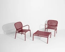 Week-End Kaffeetisch 60x69 Cm, Burgunderrot -Gartenmöbel Geschäft petite friture week end coffee table 8