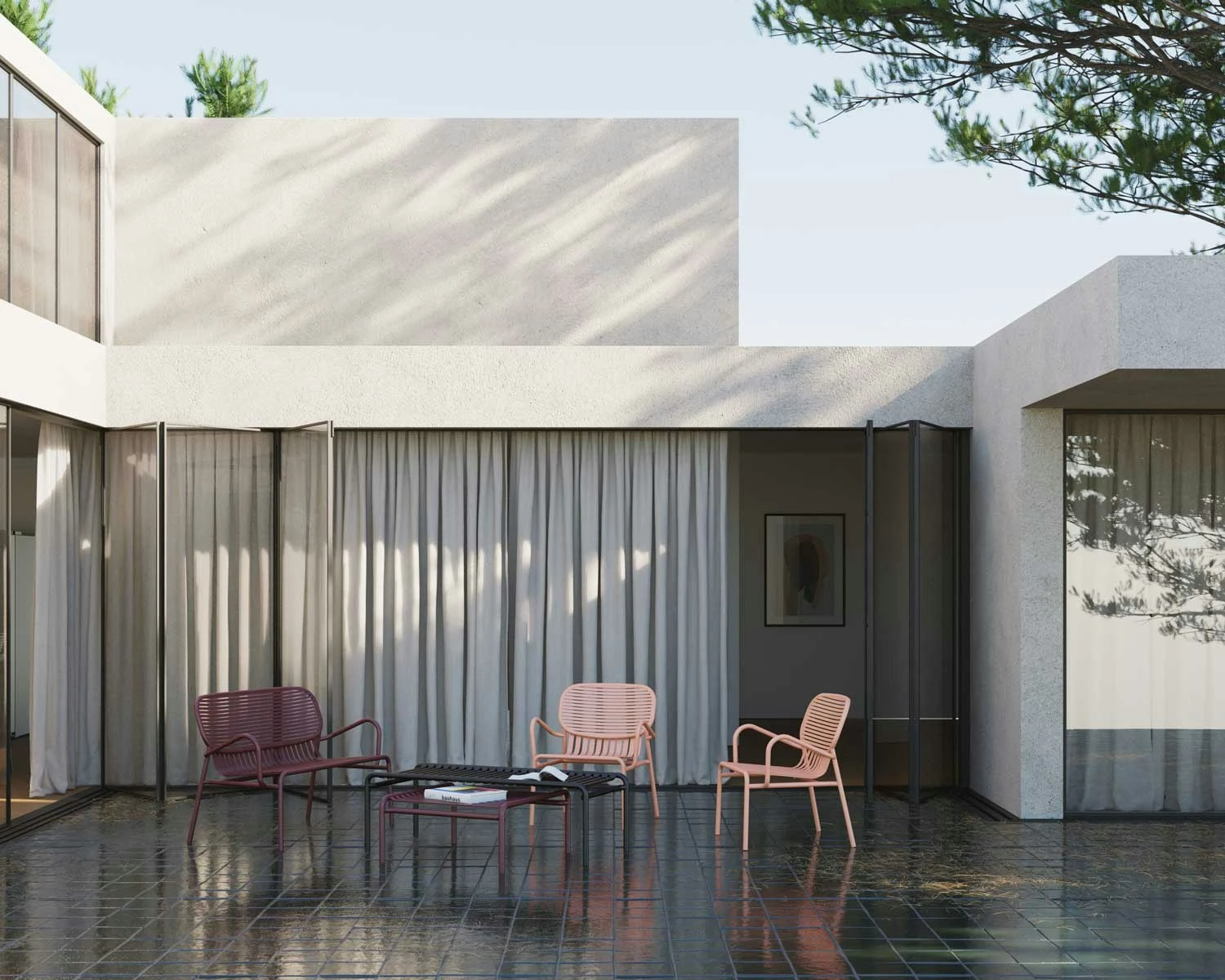 Week-End Kaffeetisch / Bank 51x127 Cm, Schwarz 3 Week-End Kaffeetisch / Bank 51x127 Cm, Schwarz – Bild 3