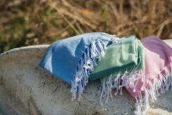 Kochi Hamam Badetuch 80x180 Cm, Blau -Gartenmöbel Geschäft recycled by wille badlakan hamam kochi 80x180 cm bla r bla 10