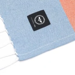 Kochi Hamam Badetuch 80x180 Cm, Blau/Orange -Gartenmöbel Geschäft recycled by wille badlakan hamam kochi 80x180 cm bla r bla 5