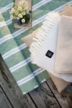 Svea Beach Mattress 70x170 Cm, Green 6 Svea Beach Mattress 70x170 Cm, Green -Gartenmöbel Geschäft recycled by wille beachmadrass svea 70x170 cm gron vit 3