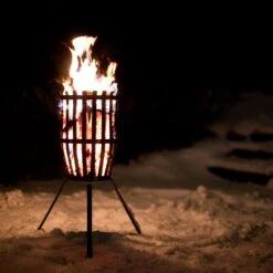 Feuerkorb Original, Ungebürstetes Stahl -Gartenmöbel Geschäft roshults feuerkorb original ungeburstetes stahl 2