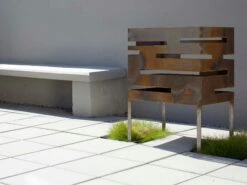 Röshults Urban 70 Fire Basket, Untreated Steel -Gartenmöbel Geschäft roshults fire basket urban 3